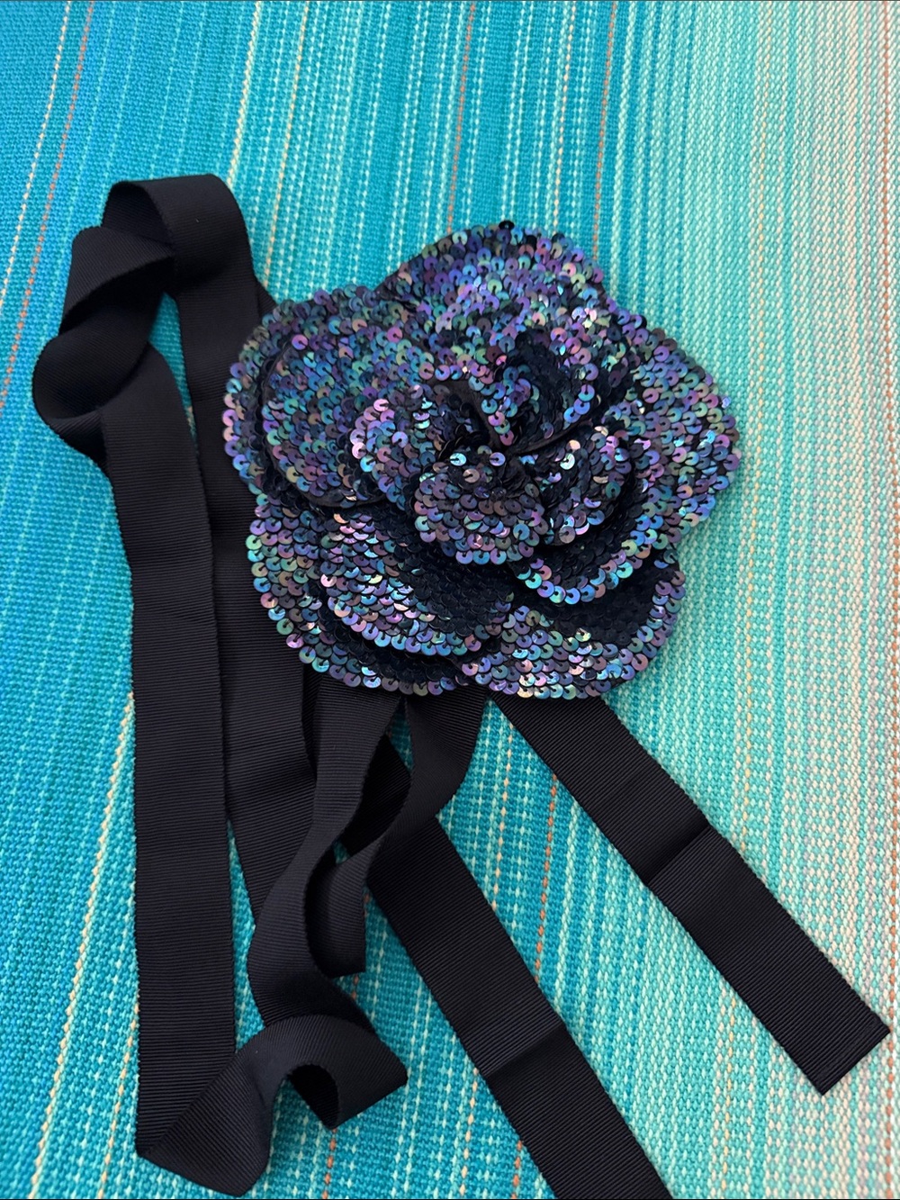 Cynthia Rowley Sequin Flower Tie